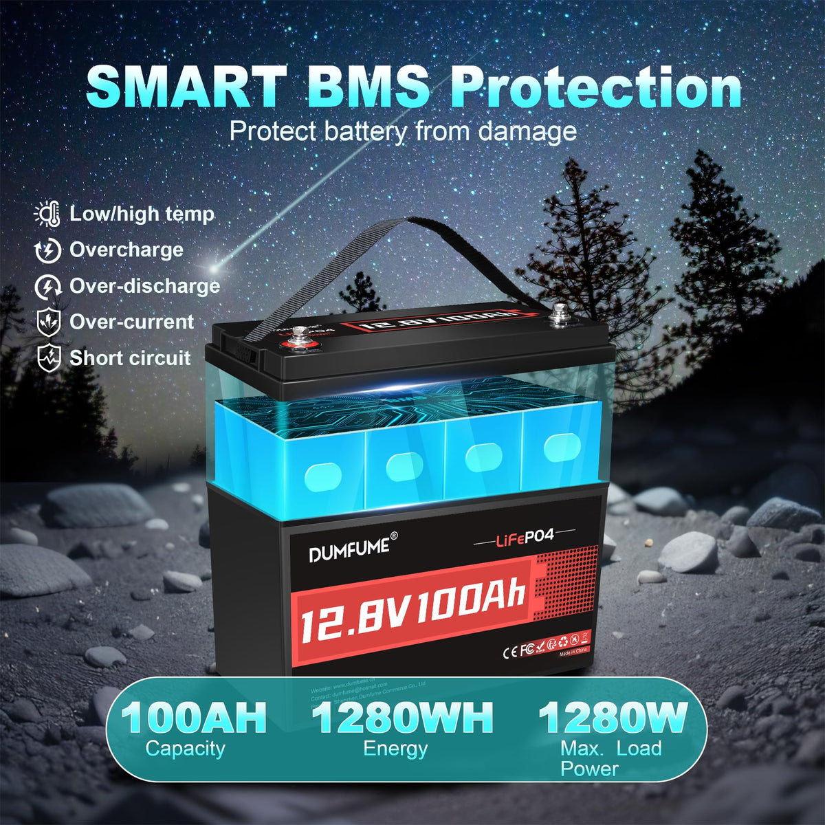12V 100Ah LiFePO4 Battery Group 31 C348
