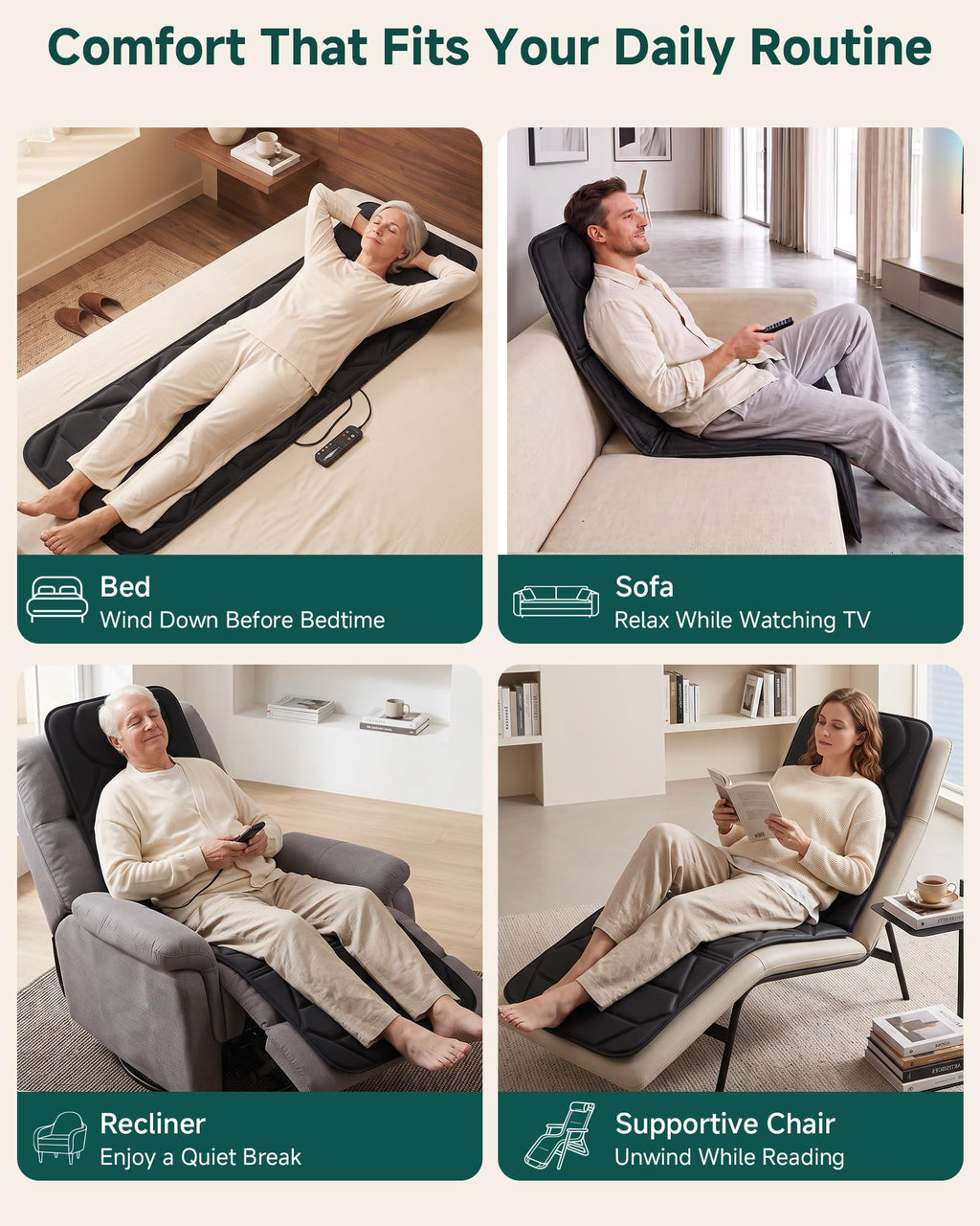 Full Body Massage Mat with Heat H87490