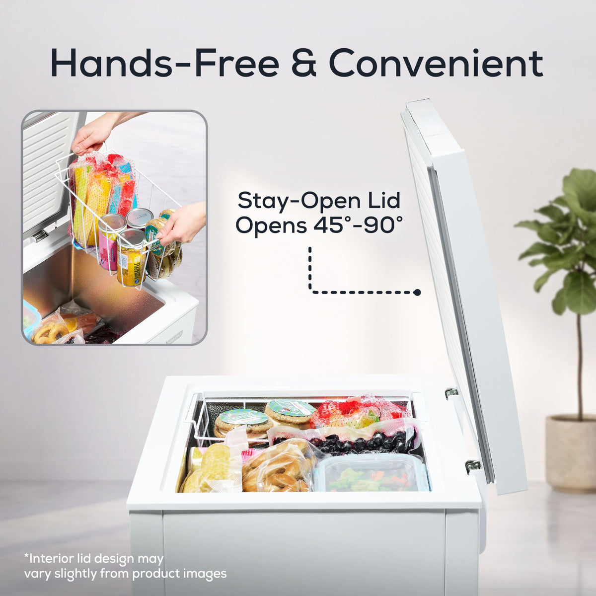 5.0 Cu Ft Upright Deep Freezer with Removable Basket Z366