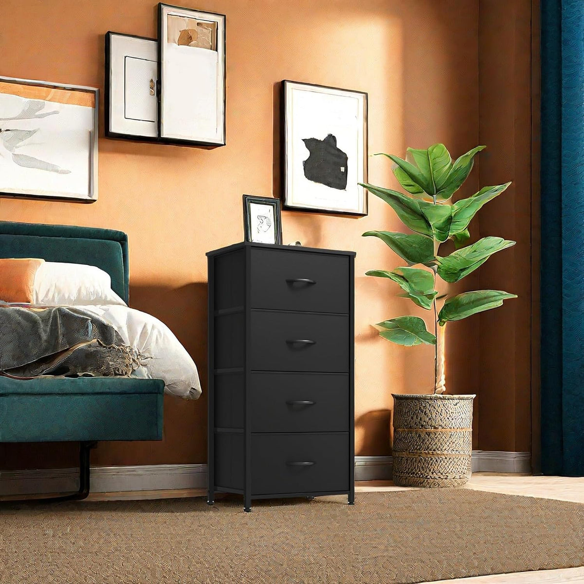 4 Drawer Fabric Dresser H784