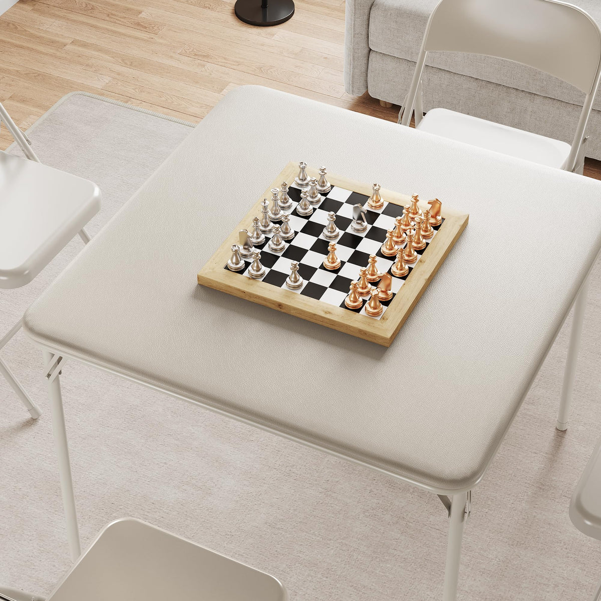 Beige Folding Card Table I96940