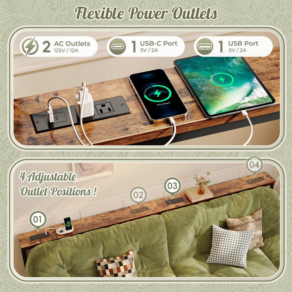 Sofa Table with Power Outlets K9691